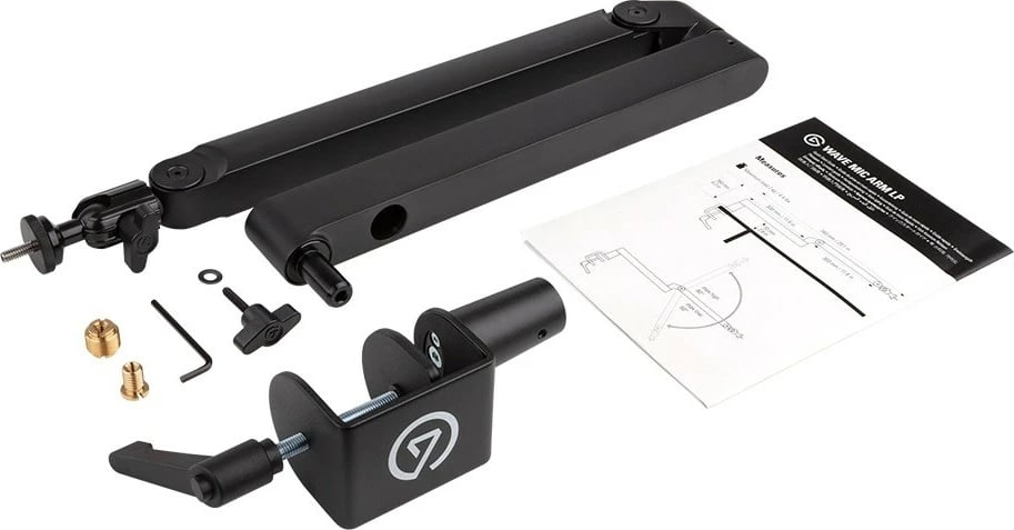Krah mikrofonit ELGATO Wave Mic Arm Low Profile, për tavolinë, i zi