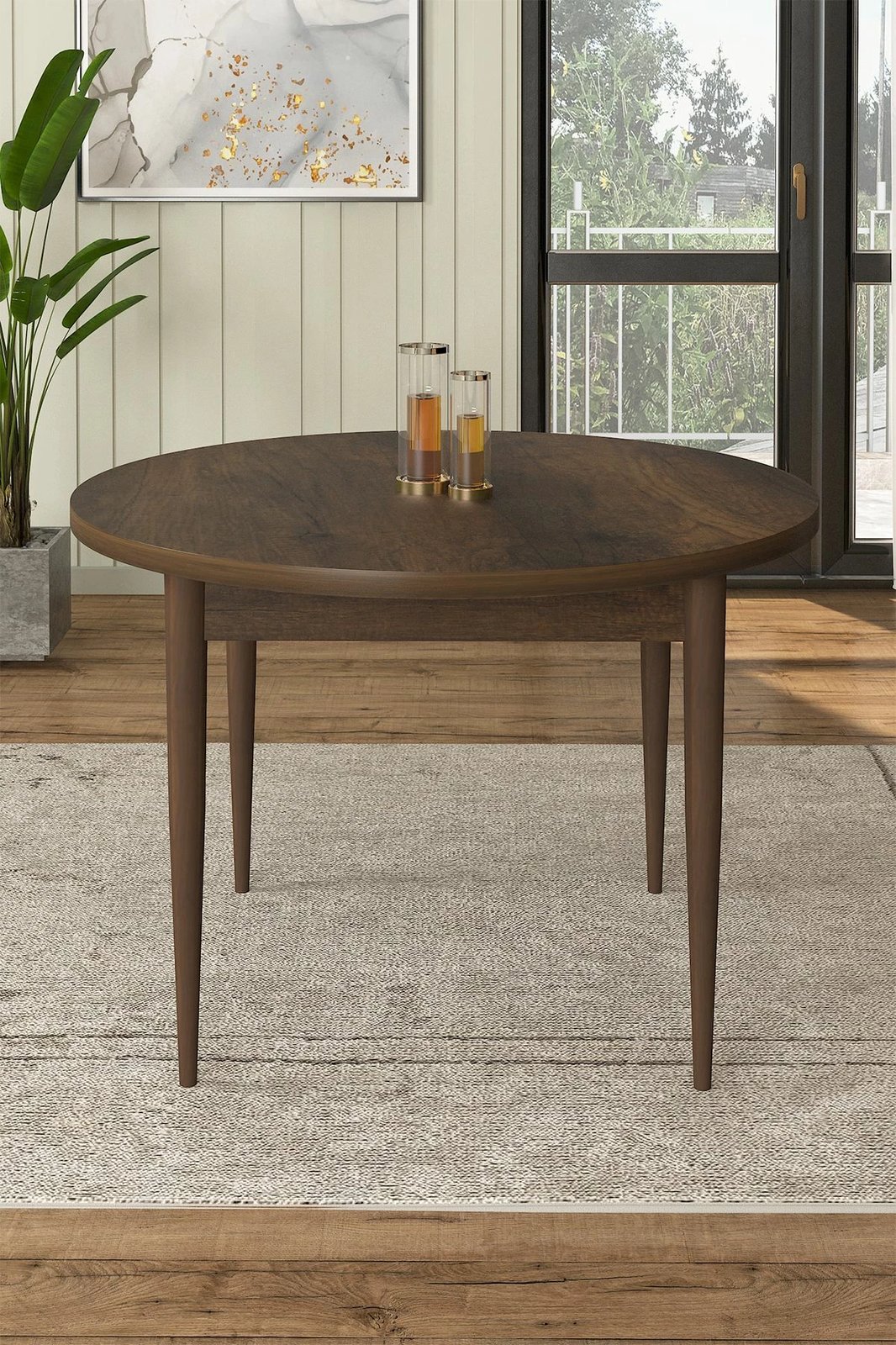 Tavolinë ngrënieje Hanah Home, Rox - Barok, kafe