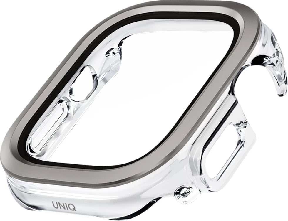 Mbështjellës UNIQ Voute për Apple Watch Ultra 49mm, xham i temperuar, argjend