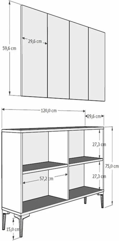 Konsol Skye Decor, anthracite, ari