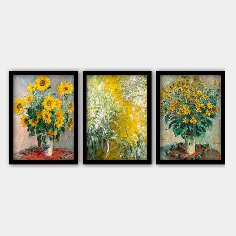 Pikturë dekorative me kornizë (3 copë), Wallity, 3SC_UN547262_3545