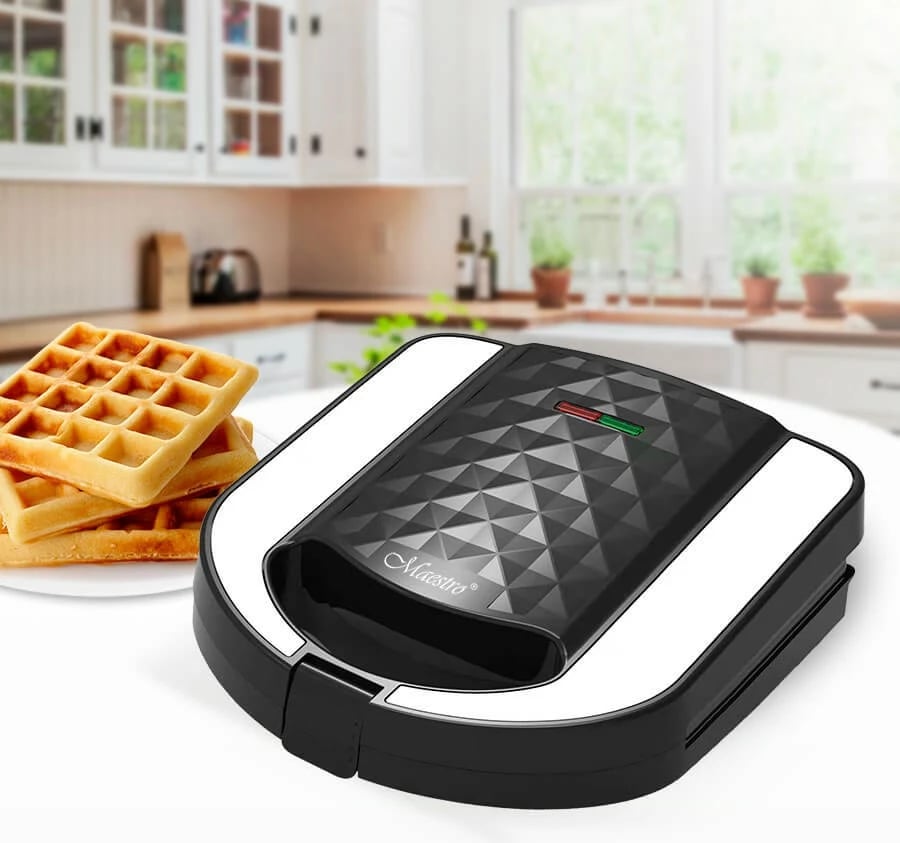 Tostier 3-në-1 Feel-Maestro MR-709 750 W pllaka të ndërrueshme jo-ngjitëse zi/argjend