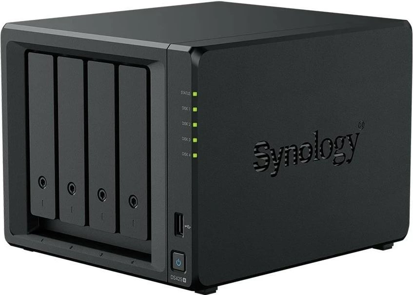 NAS Synology DS425+, 2GB RAM, 6 disqe, USB 3.2, RJ-45