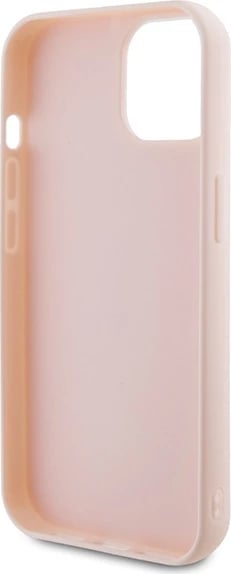 Mbështjellës Karl Lagerfeld 3D Rubber Glitter Logo për iPhone 15, Rozë