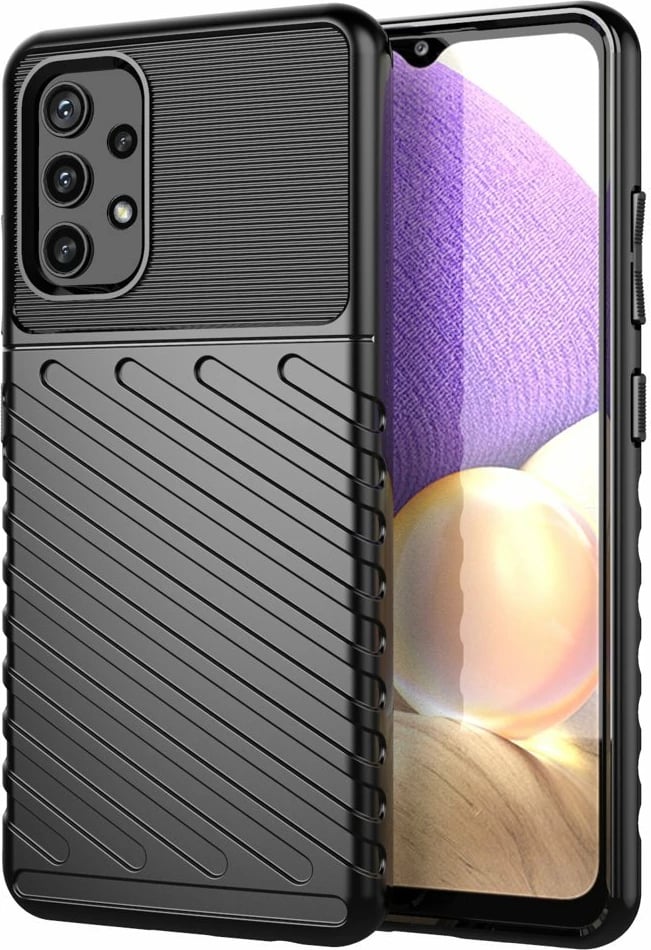 Mbështjellës Hurtel Thunder Case për Samsung Galaxy A72, TPU, i zi