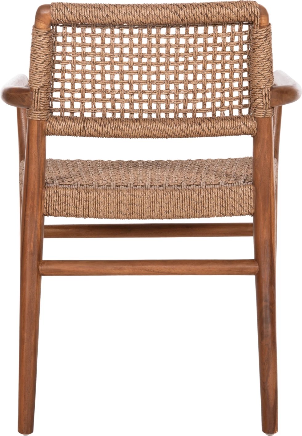 Karrige për ngrënie ROSCO FH6132.01 dru TEAK ngjyrë arre, litar VIRO ngjyrë kafe, 56x54.5x78H cm