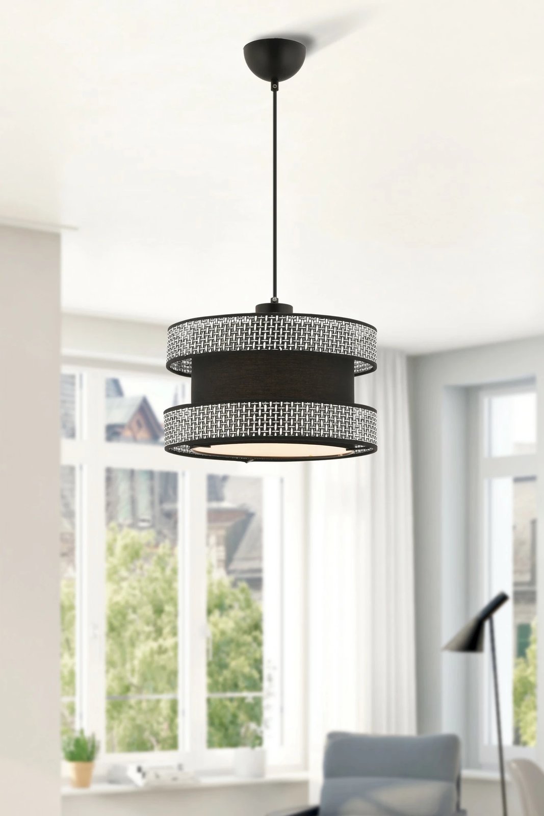 Llambë tavani Opviq, Halo, gri, e zezë