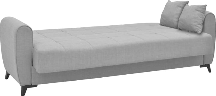 Set salloni 2 pjesë Lincoln, stof ngjyrë hiri e çelët