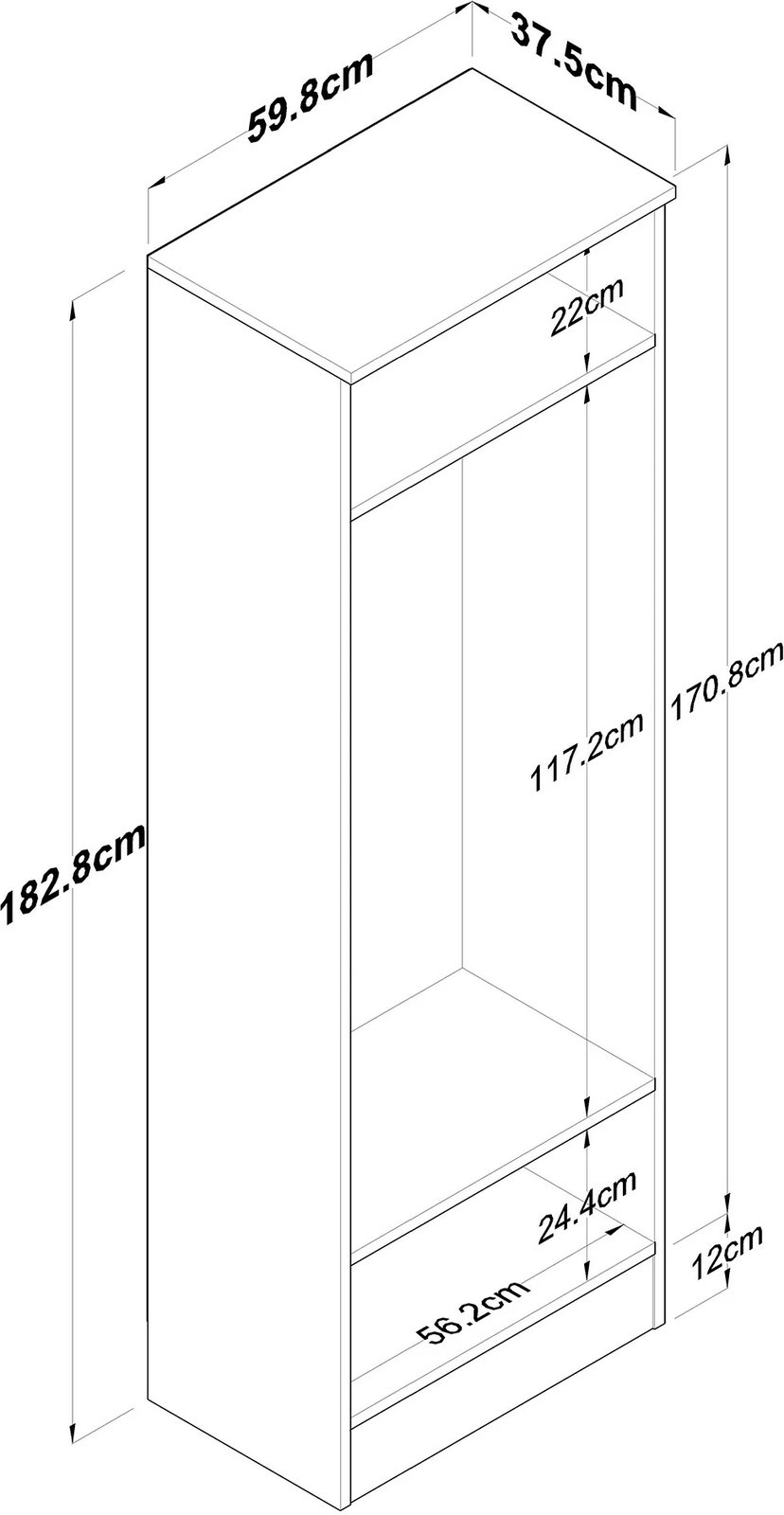 Stendë korridori Hanah Home, P6 - M14 - 2576, e bardhë