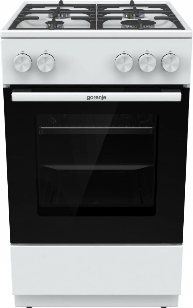 Shporet me gaz Gorenje GG5A10WFFM, 70 L, 50 cm, 4 zona, klasa A, e bardhë