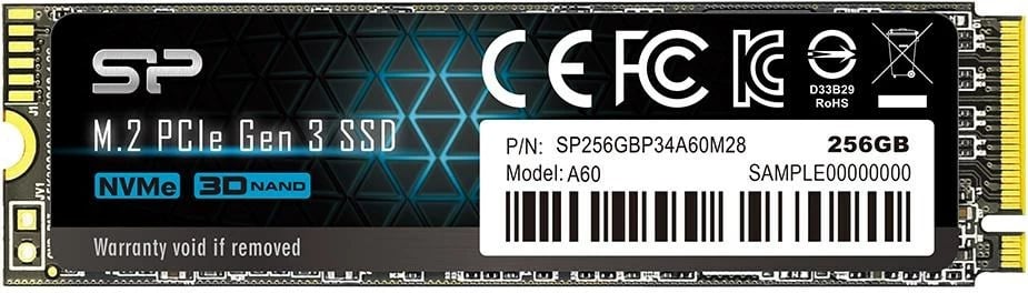 Kartë SSD PCI Express SLC Silicon Power P34A60 M2, 256GB