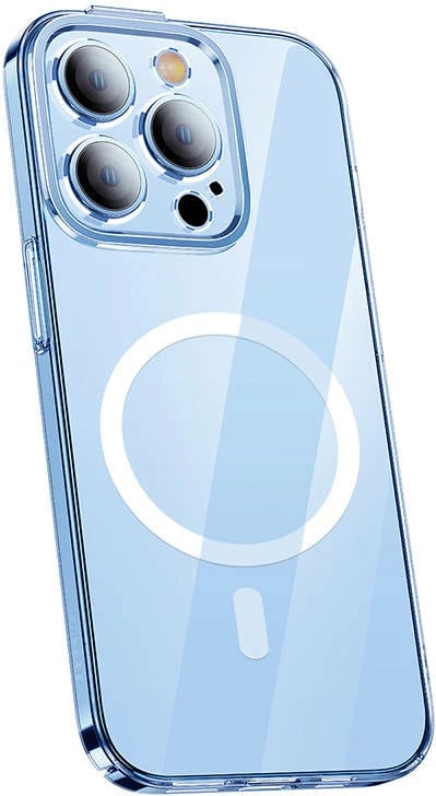 Mbështjellës magnetik Baseus Crystal me xham të temperuar për iPhone 14 Pro Max, transparent