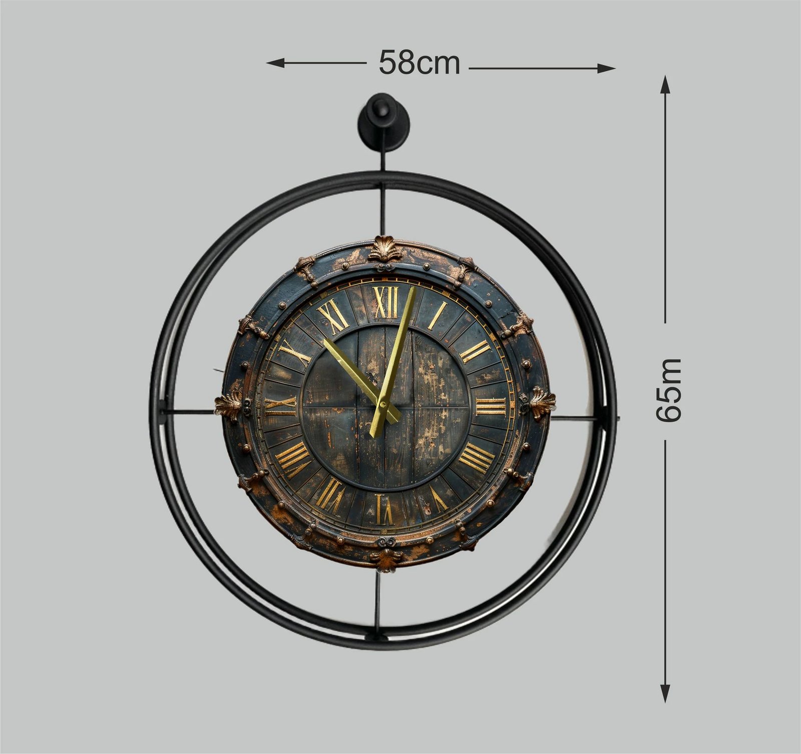 Orë muri dekorative prej metali, Wallity, Mclock-00121