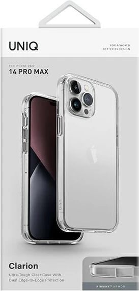 Mbështjellës UNIQ Clarion për iPhone 14 Pro Max, transparent