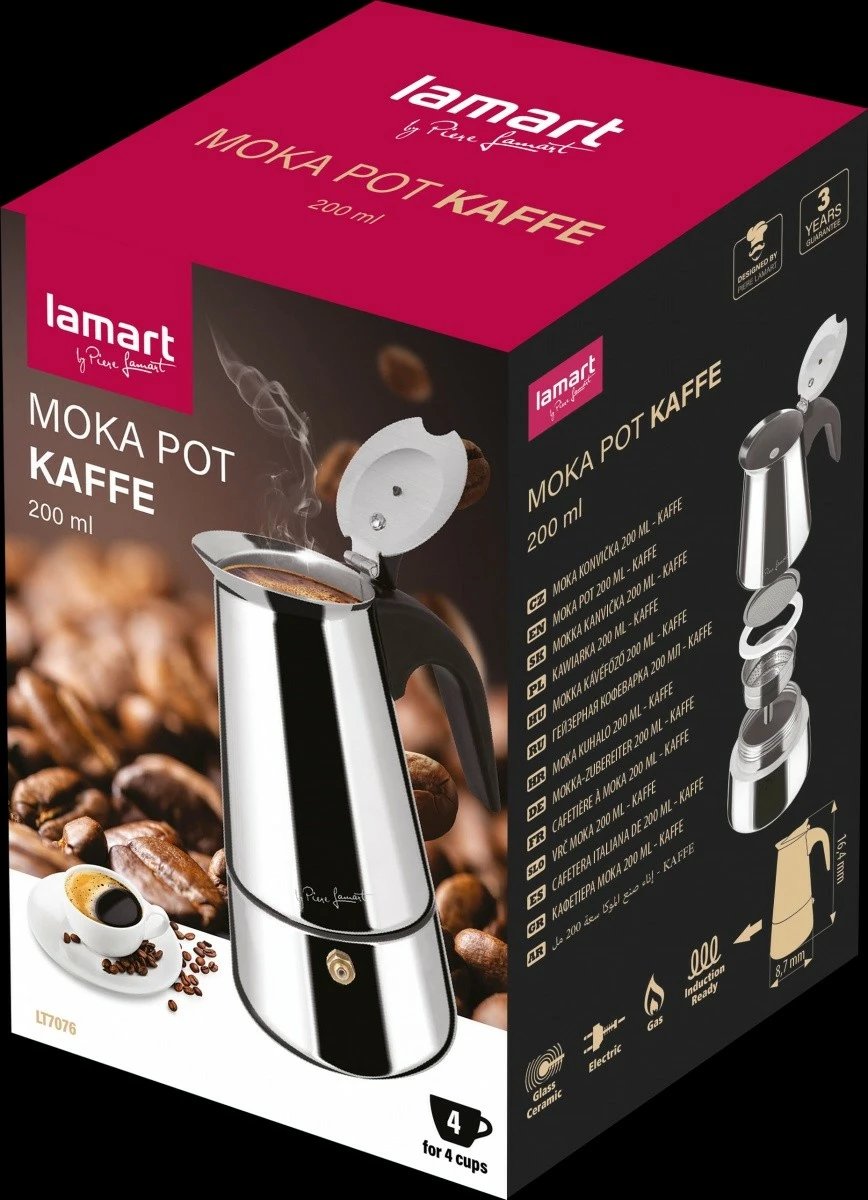 Makinë kafeje Lamart LT7076 Moka Kaffe, 200ml, Çelik