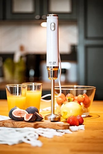 blender dore, Adler AD 4617, 350W, shufër dhe tehe çelik inox, i bardhë blender dore, Adler AD 4617, 350W, shufër dhe tehe çelik inox, i bardhë