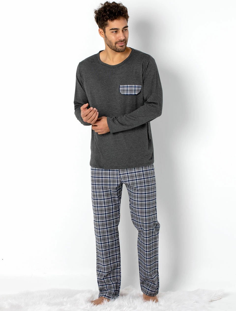 Set pizhamash për burra, Jumeon, 002-000305, anthracite