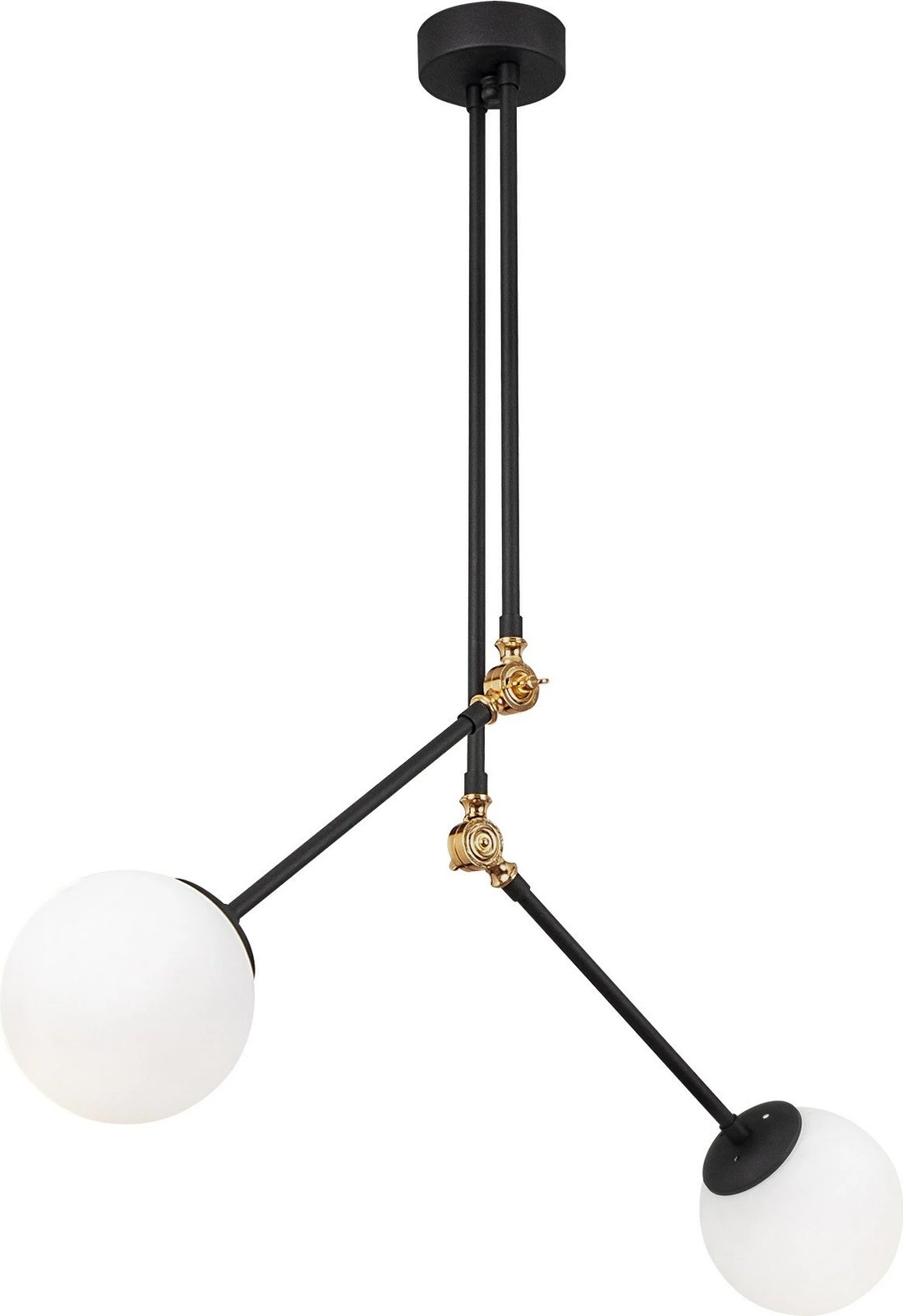 Llambë tavani Opviq Cambaz - 3453, metal i zi, kapak qelqi, 100x15cm