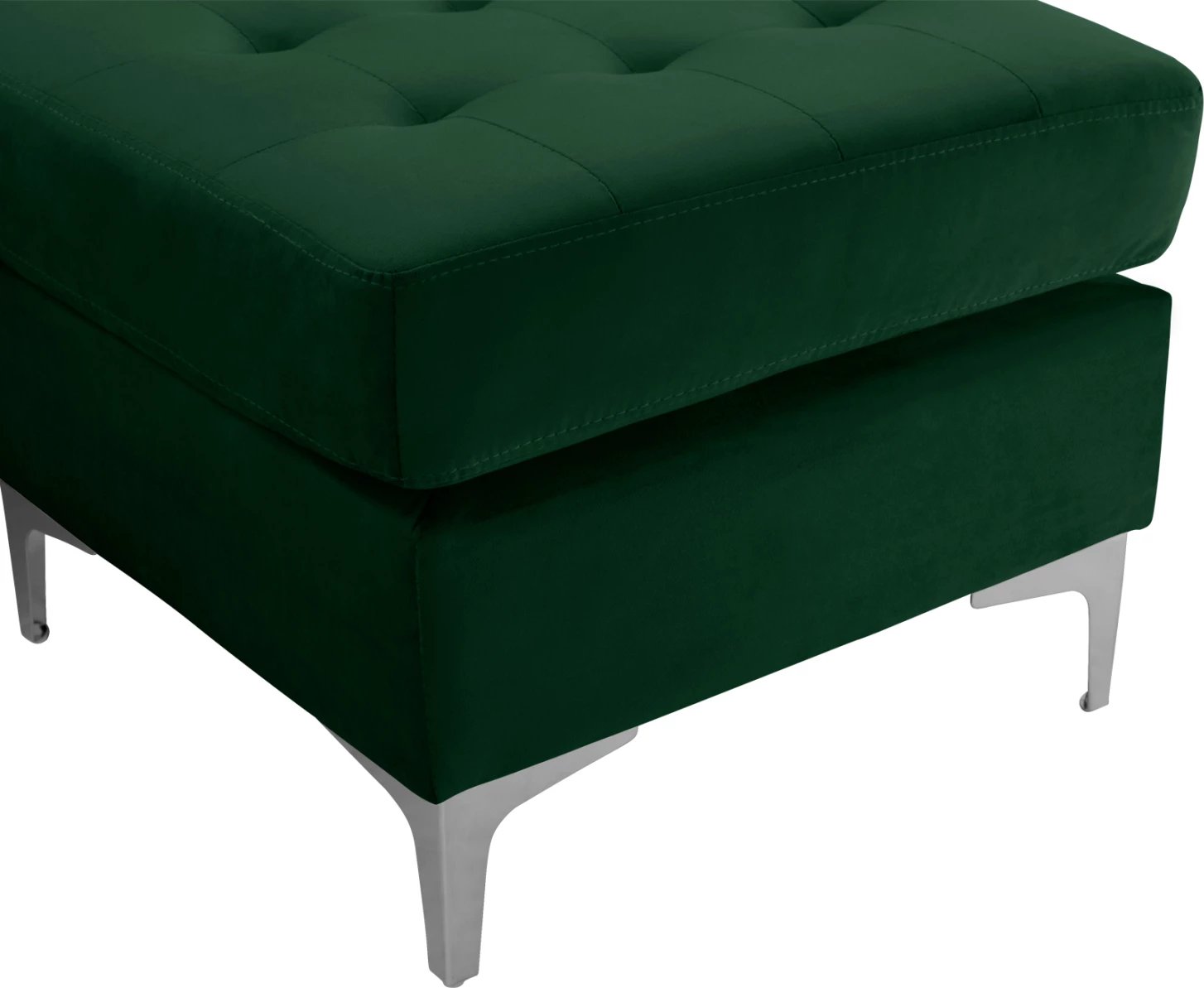 Divan qoshe i kthyeshëm, Santino FH3152.13, kadife jeshile, 190x75-128x82 cm