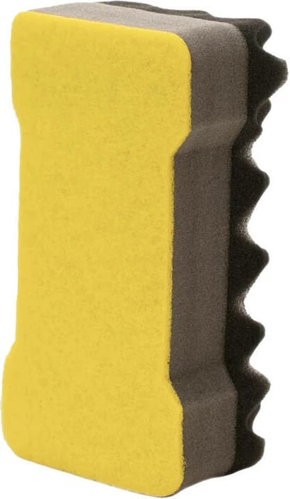 Set aksesorë pastrimi veture HOTO QWOGJ002, kovë palosëse 20L, sfungjer dhe leckë, Verdhë