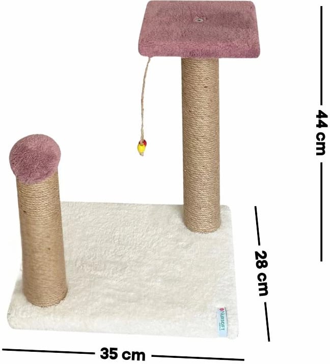 Dërrasë për gërvishtje për mace, ngjyrë dusty rose, Paws & Whiskers