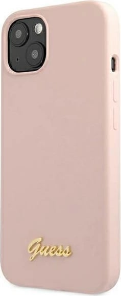 Mbështjellës Guess GUHMP13MLSLMGLP për iPhone 13 6.1", silikon, MagSafe, rozë e çelur