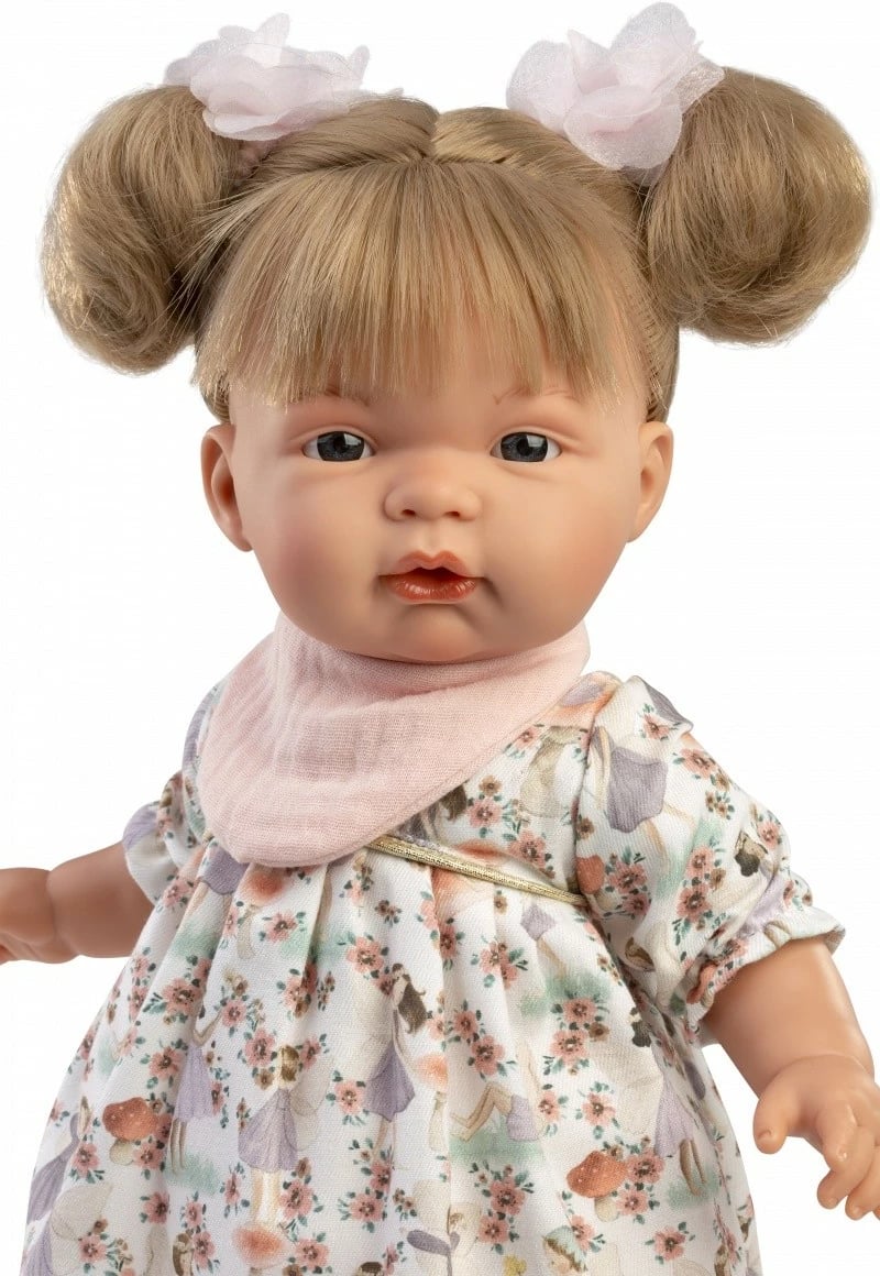 Kukull, Llorens, Joelle 38368, 38 cm, me funksion qarje, me bateri LR44, set 5 pjesë me smoc