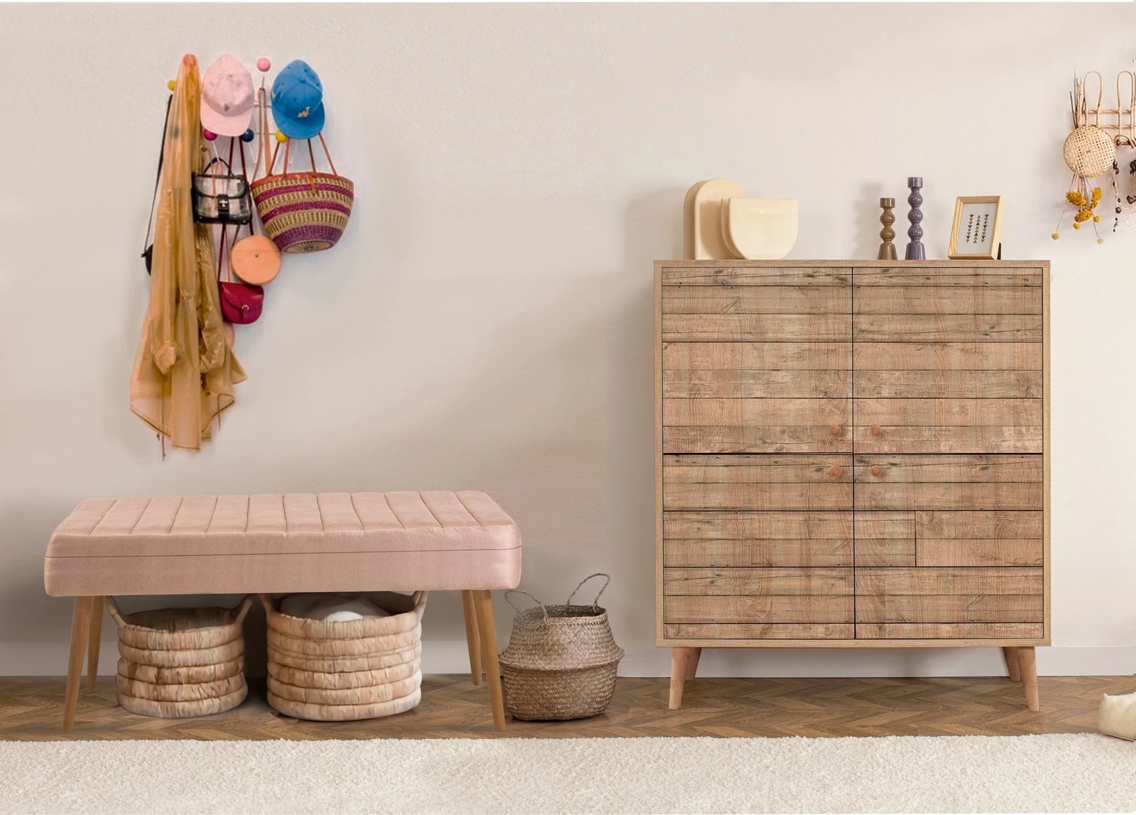 Set mobiljesh për korridor, ngjyrë sonomo dhe stone, Skye Decor, 728-0900