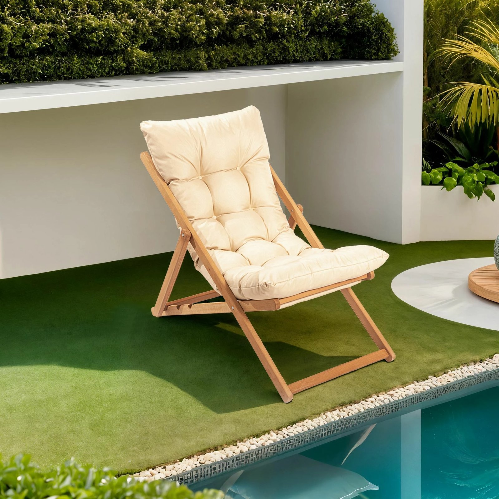 Karrige kopshti Hanah Home, My006, dru ahu, kafe-krem