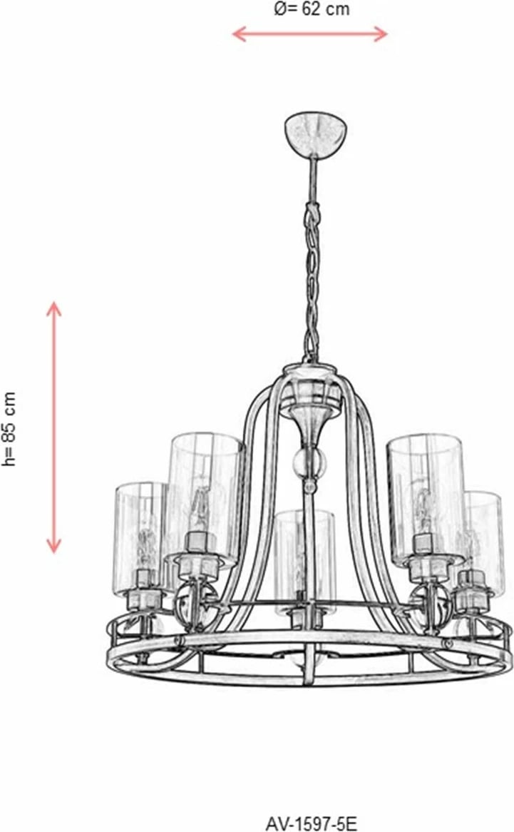 Llambadar Opviq, AV-1597-5E, ngjyrë antike