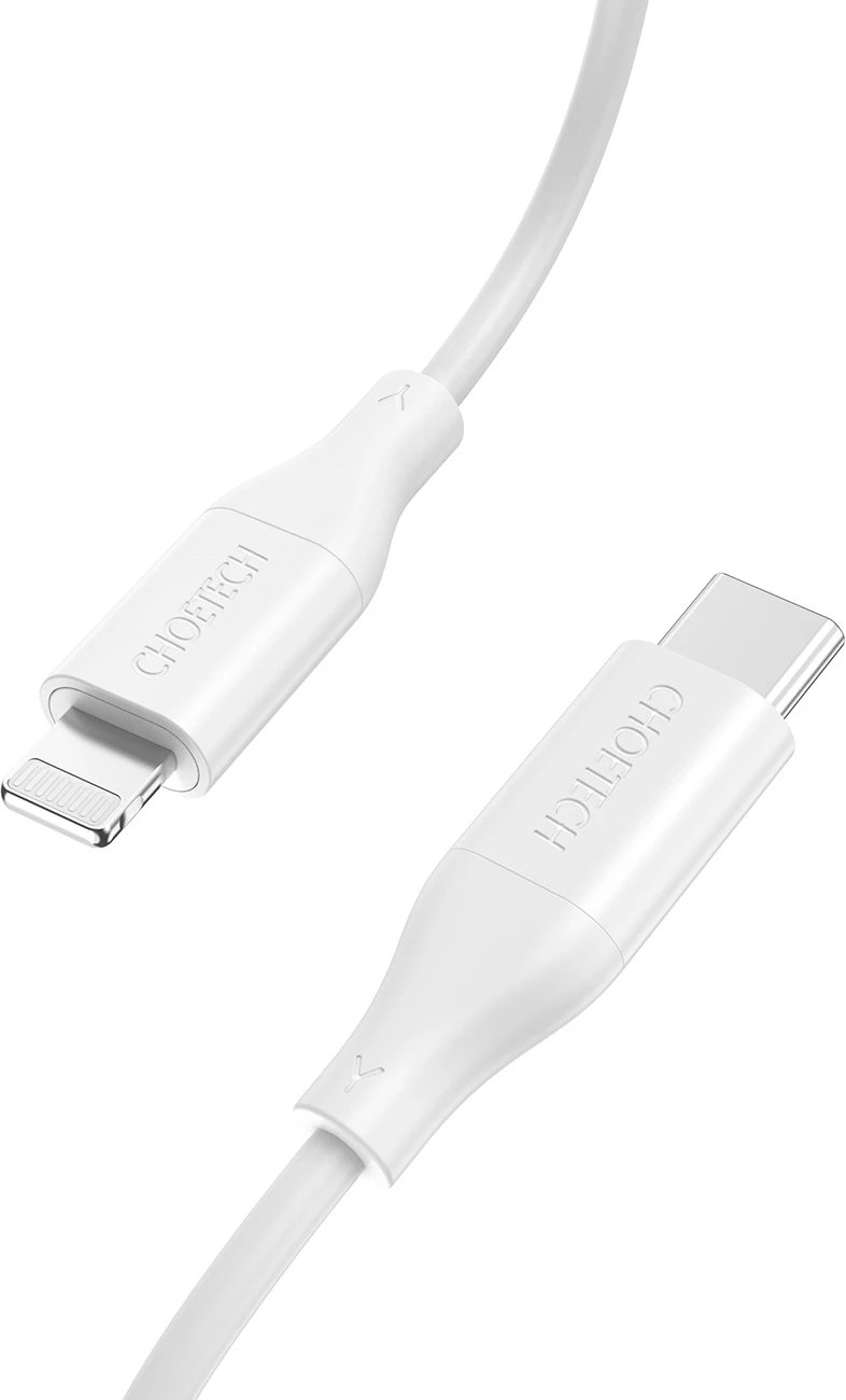 Kabllo karikimi dhe të dhënash Choetech IP0040, USB-C në Lightning, 1.2m, 30W, e bardhë