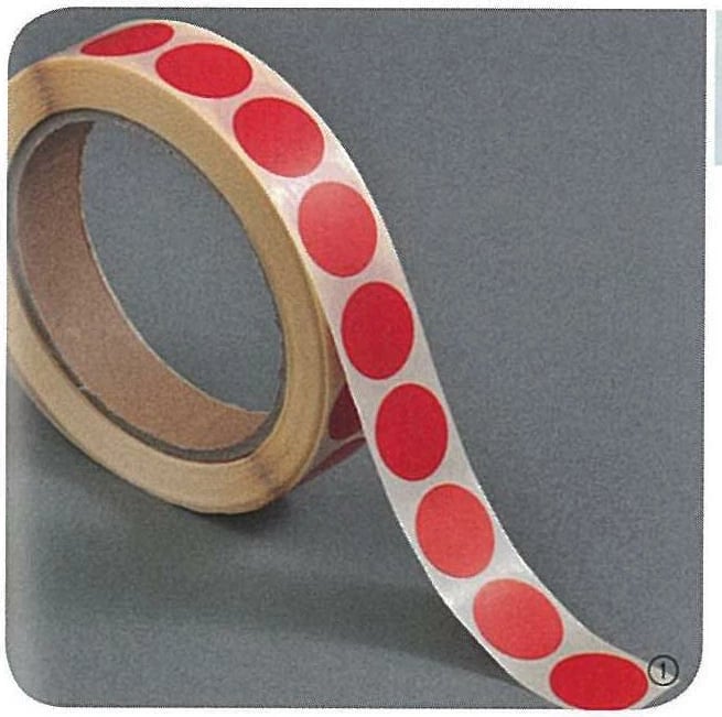 Etiketa vetëngjitëse rrethore NEXT Ø20mm, 1000 copë, të kuqe