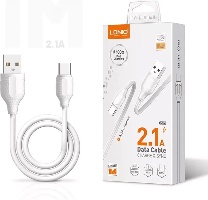 Kabllo E Karikimit LDNIO LS371 (Bardhë)