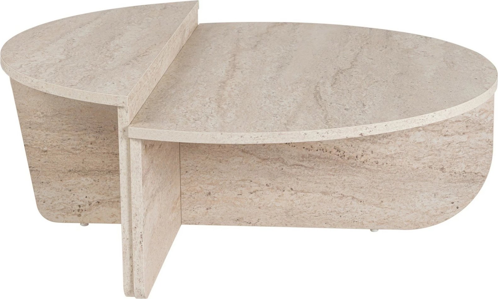 Tavolinë e ulët Nordure, Orion, ngjyrë travertin