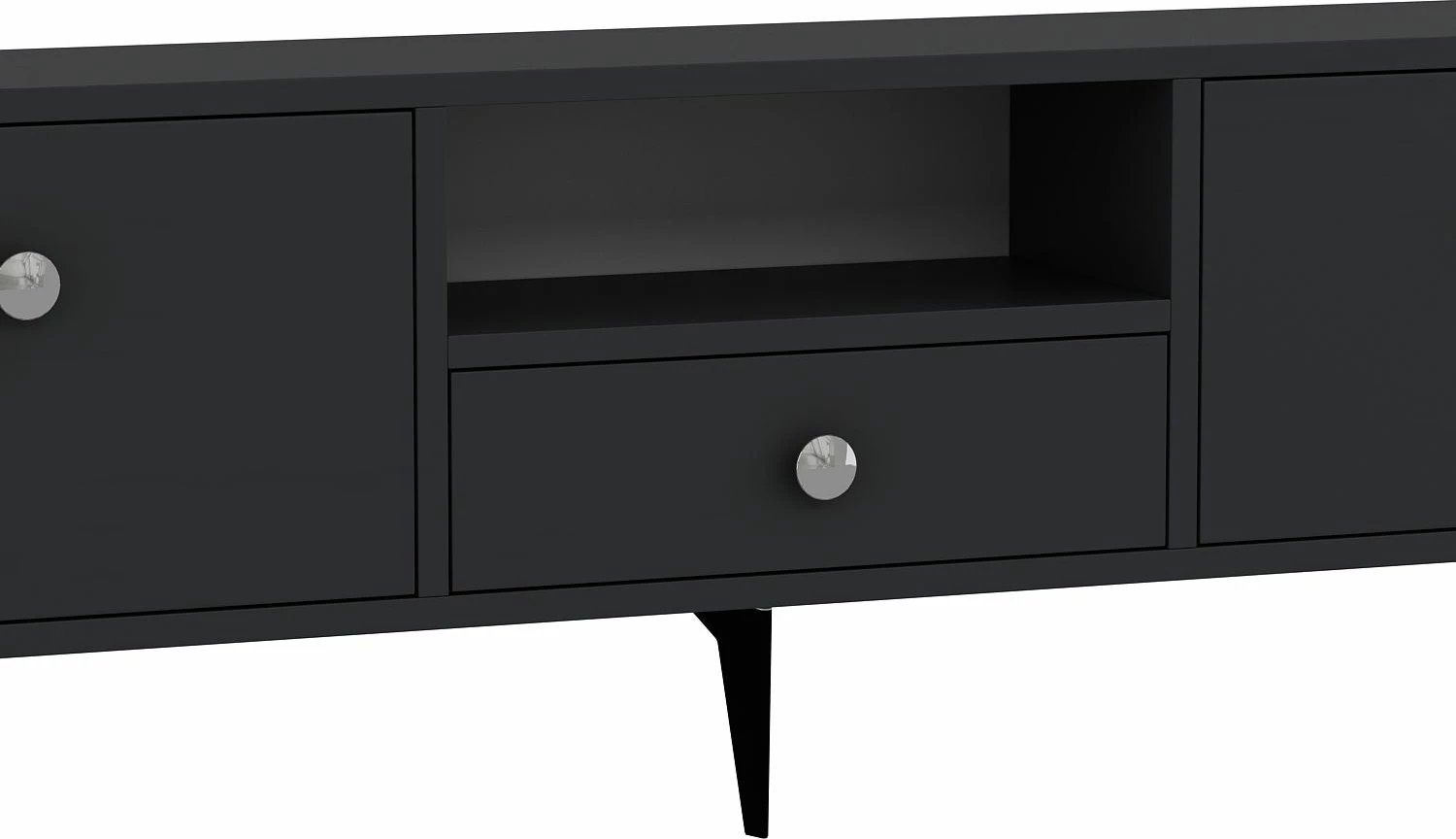 Komodë për TV Skye Decor, 1300-DROP-1, antracit, argjend