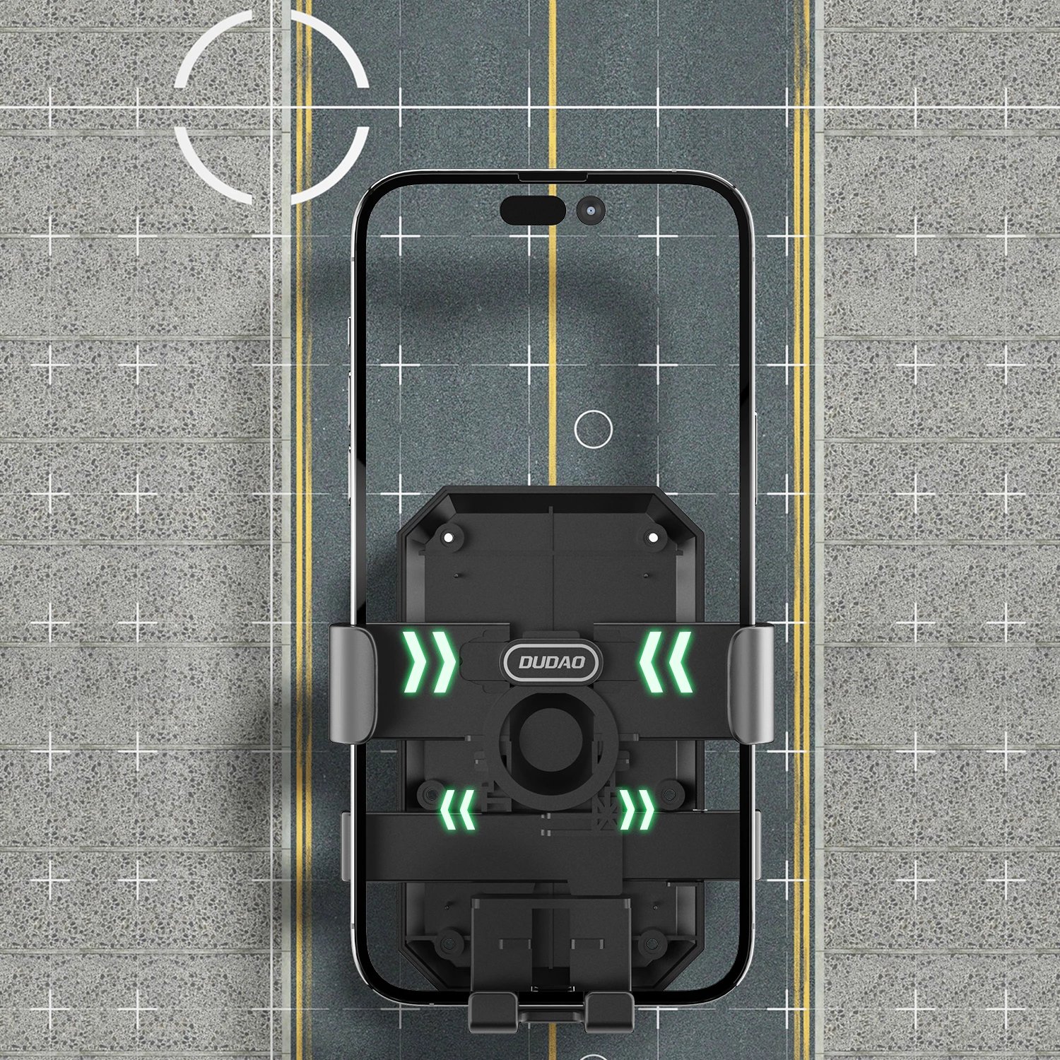 Mbështjellës telefoni për biçikletë/motoçikletë Dudao F7C+, i zi