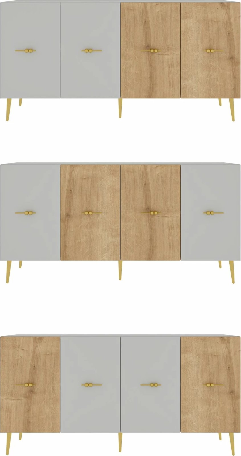 Konsol Skye Decor, Loop KB150, e bardhë, lisi sapphire