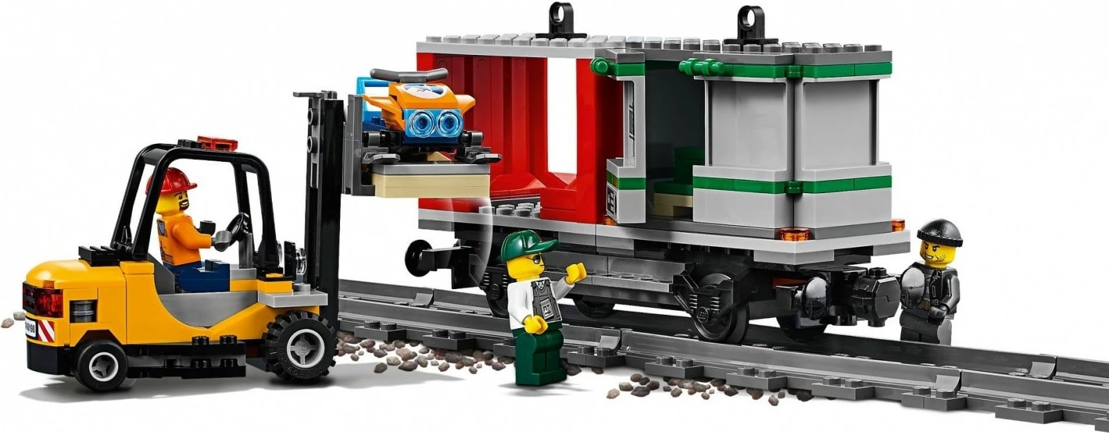 Set lodrash LEGO City 60198 Freight Train, 1226 pjesë, me telekomandë, shumëngjyrësh