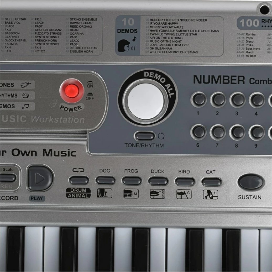 Tastierë SUPRIMO 824 USB me mikrofon, 54 taste, për fëmijë, Gri