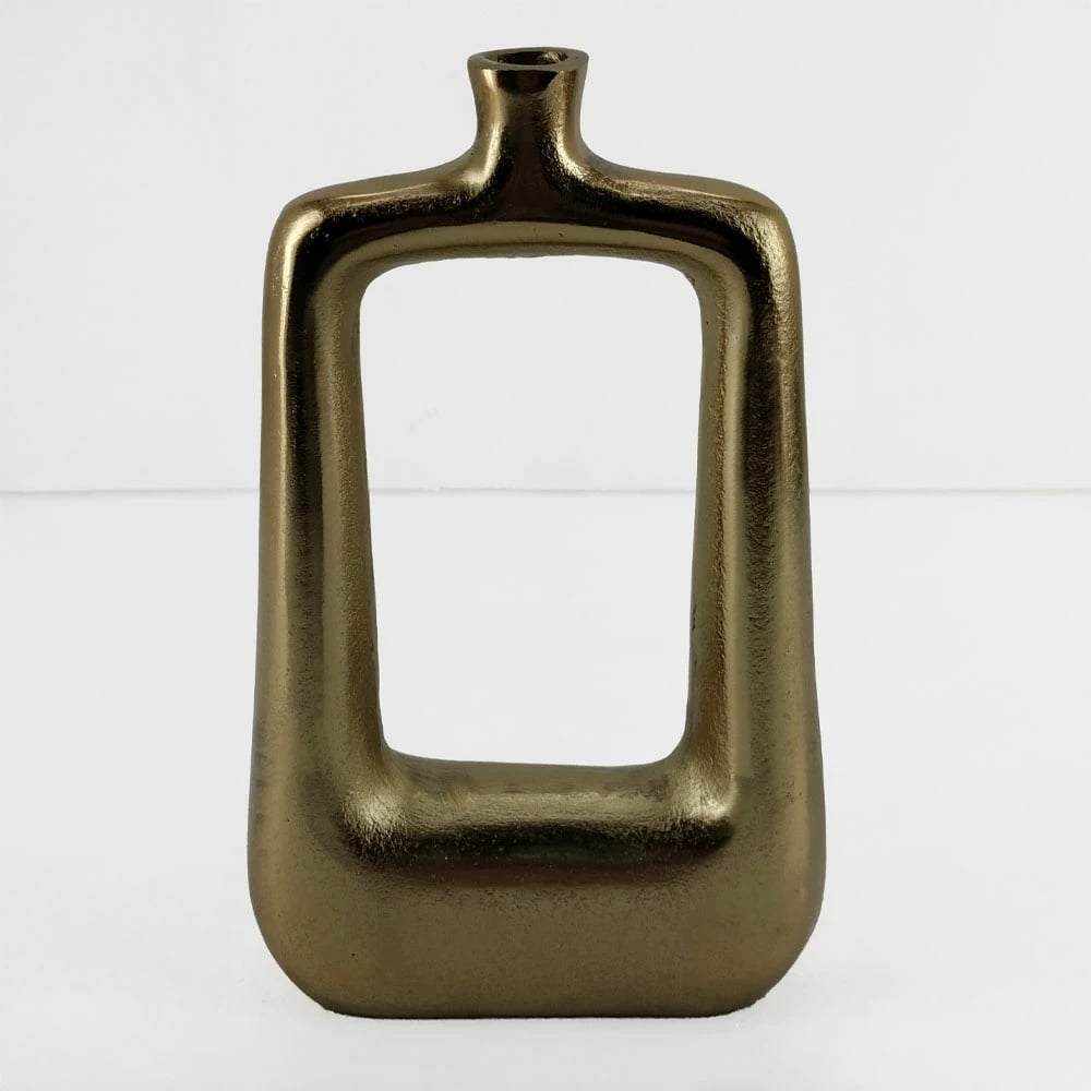 Vazo dekorative NAZAR, alumin, ngjyrë ari, 26x8x42cm