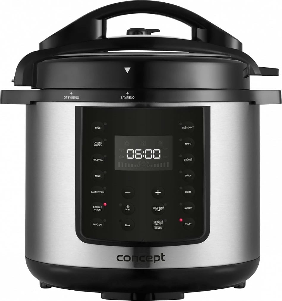 Multicooker Concept CK8001, 5.6L, inox/zi, me Wi-Fi dhe aksesorë