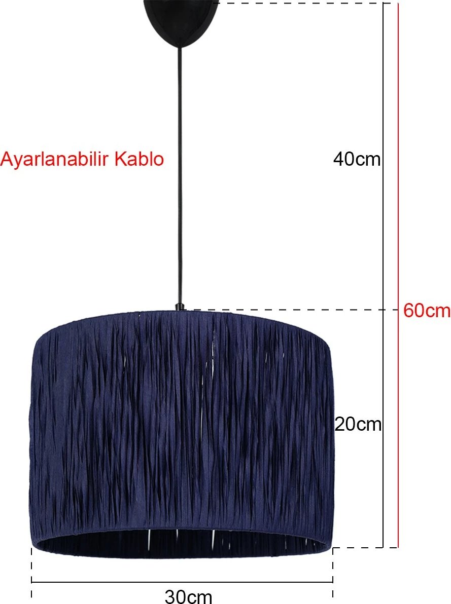 Llambë tavani Opviq, ngjyrë blu e errët, YL185 Llambë tavani Opviq, ngjyrë blu e errët, YL185