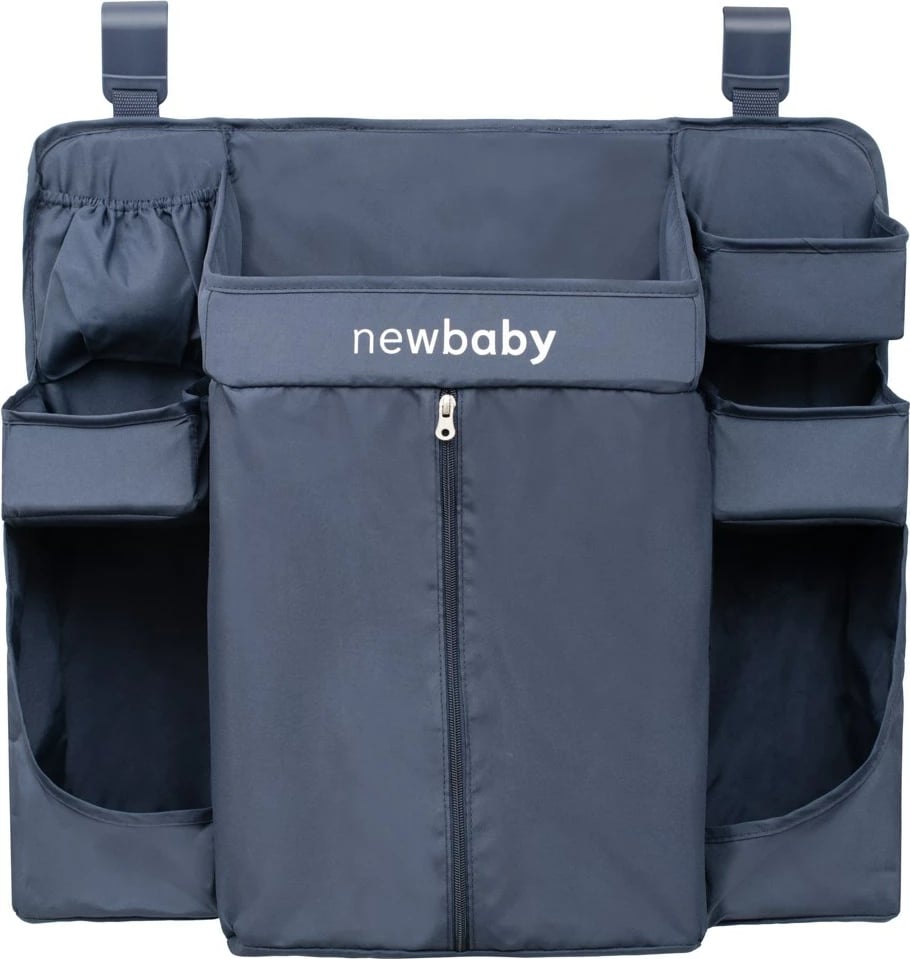 Organizues për krevat, New Baby Maxi, me shumë xhepa 58x50 cm, poliester, blu
