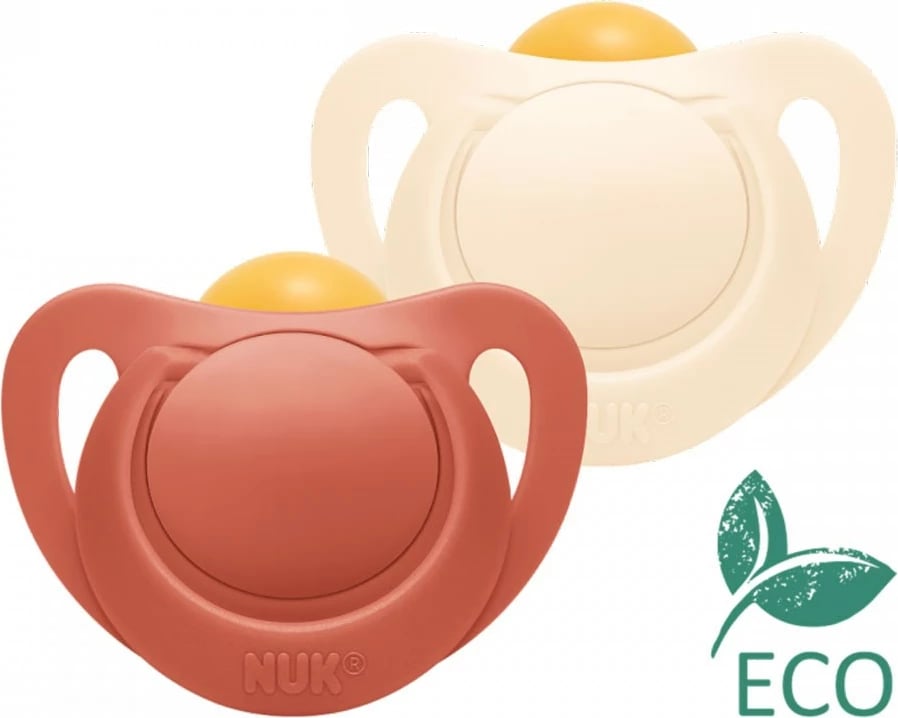 cicë qetësuese, NUK, For Nature, 0-6 muaj, latex natyral, e kuqe, 2 copë