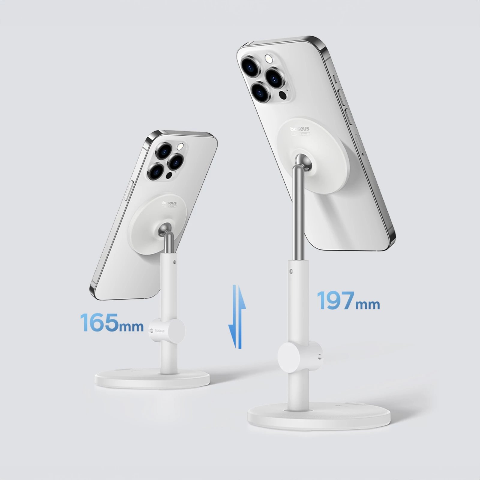 Mbajtës magnetik telefoni Baseus MagPro, i bardhë