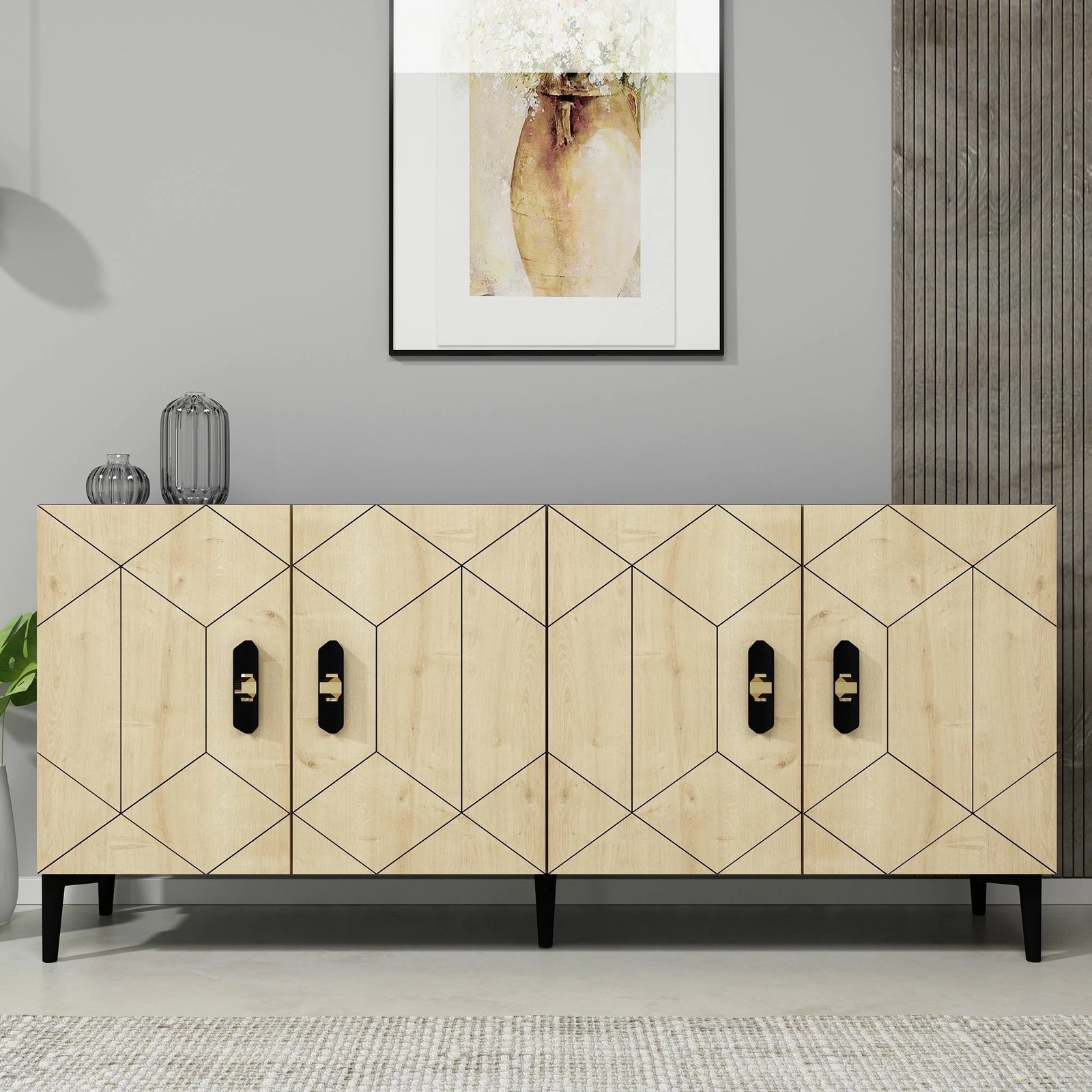 Konsol Skye Decor, Cross KB150, antracit, lisi safir