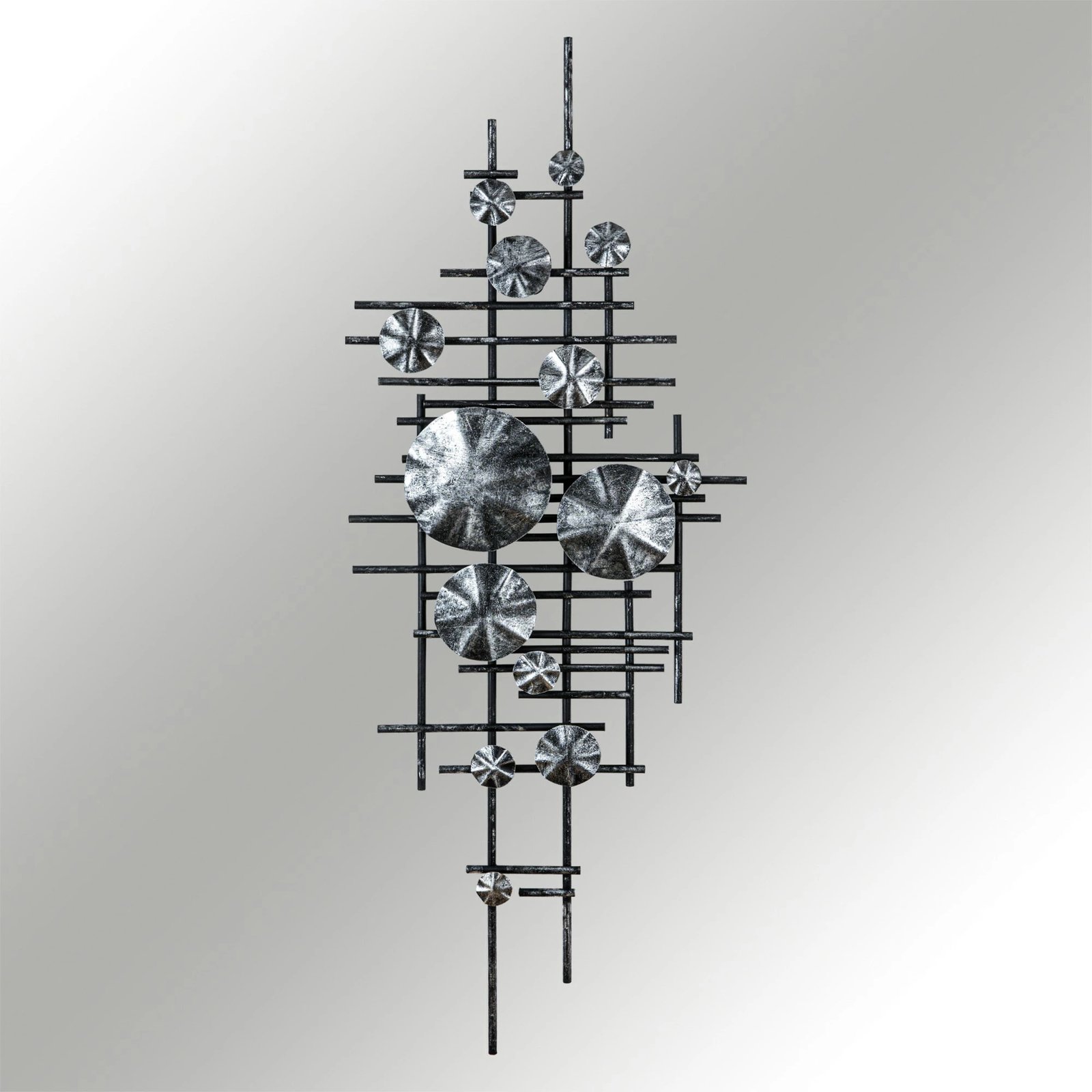 Aksesor dekorativ muri prej metali, Wallity Mihrimah 2, shumëngjyrësh, 113x7x44cm