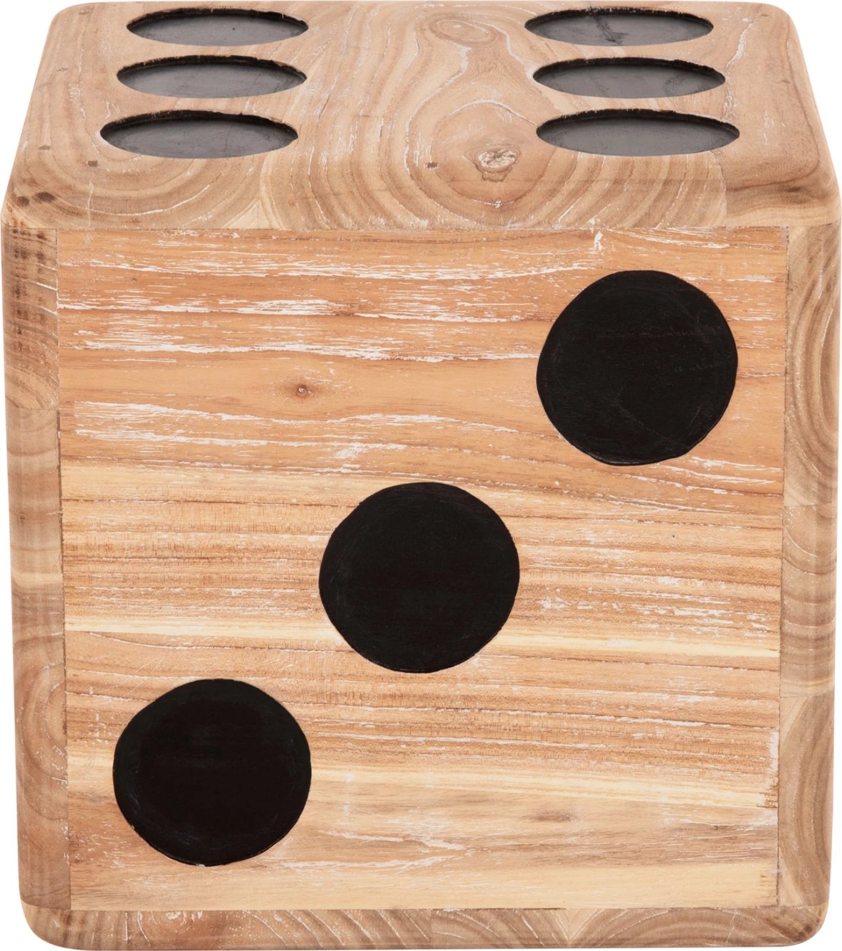 Karrige për bar DICE FH7898, dru teak, ngjyrë natyrale, 40x40x40 cm