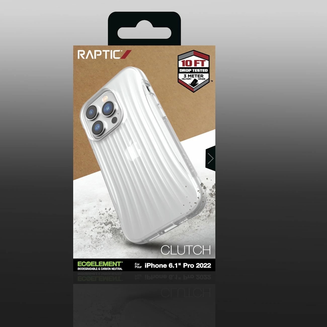 Mbështjellës Raptic X-Doria Clutch për iPhone 14 Pro, transparent