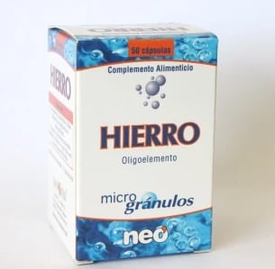 Suplement ushqimor NEO Microgranulos Hierro 50 kapsula